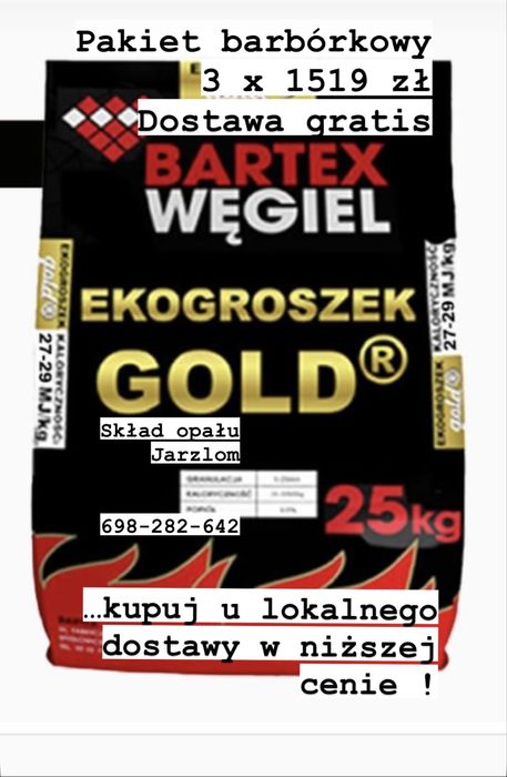 Gold Bartex ekogroszek dostawa Gratis