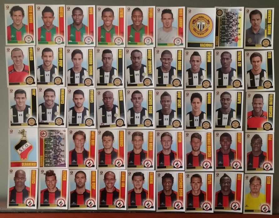 Lote de cromos "Futebol 2013-14" (lista na última foto)
