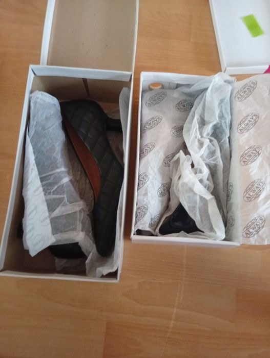 2 pary granatowe buty