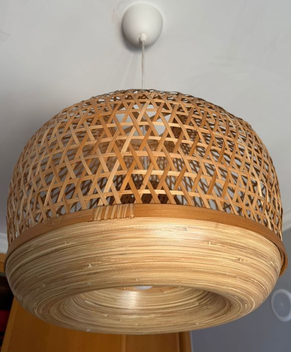 Candeeiro Suspenso IKEA em Bambu Natural