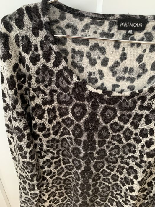 Sukienka panterka ciepła na zimę Paramour M/L