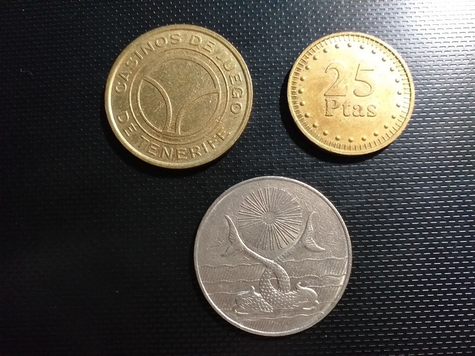 3 Fichas de Casinos Diferentes