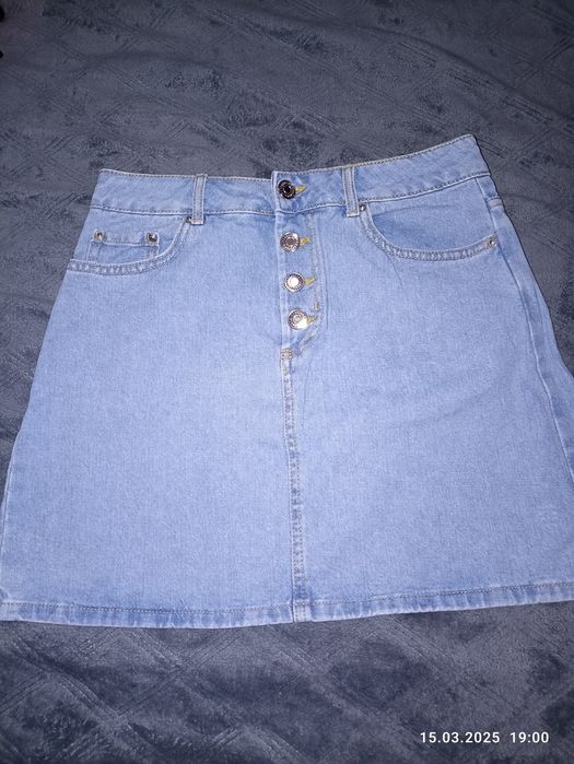 Джинсова спідничка міні