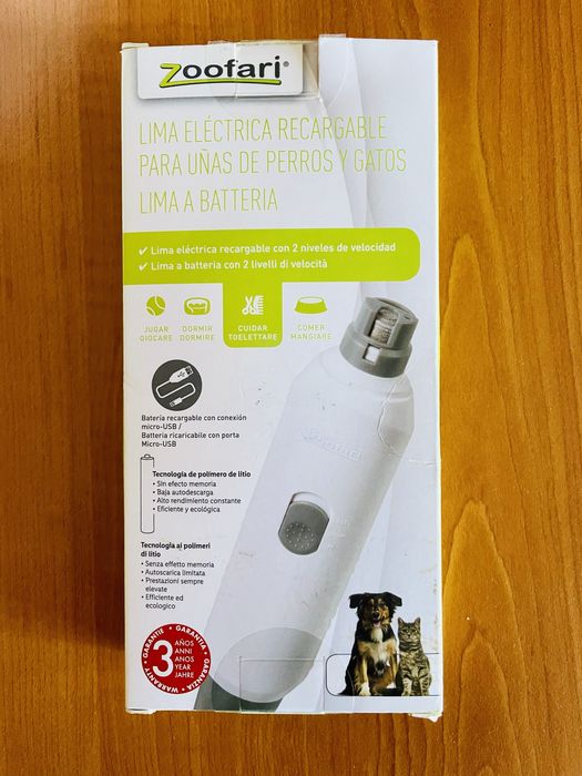 Lima Elétrica para Cães e Gatos Recarregável