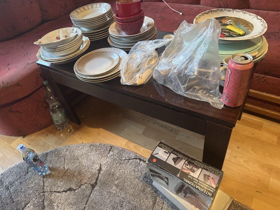 Rogowka fotel i stol prl