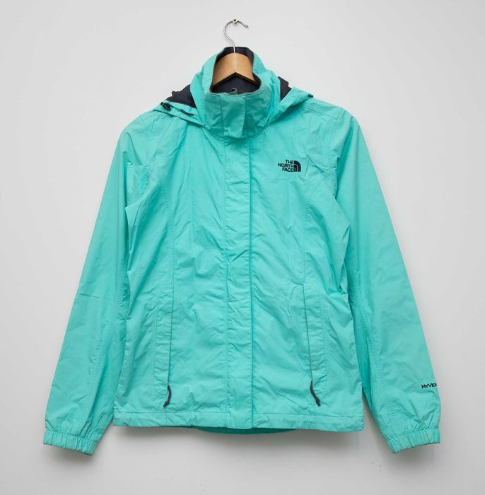 Kurtka przeciwdeszczowa The North Face seledynowa damska