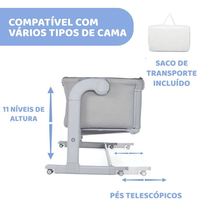 Berço Next 2 Me Magic White Snow Chicco