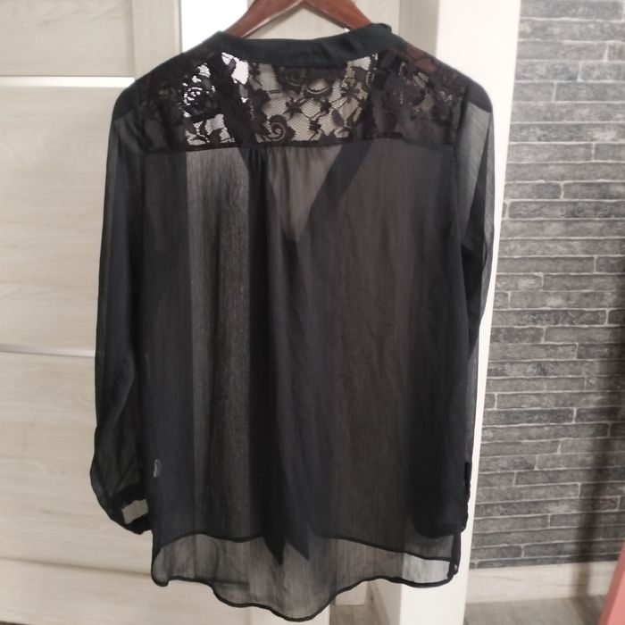 Блузка чорна прозора zara  М