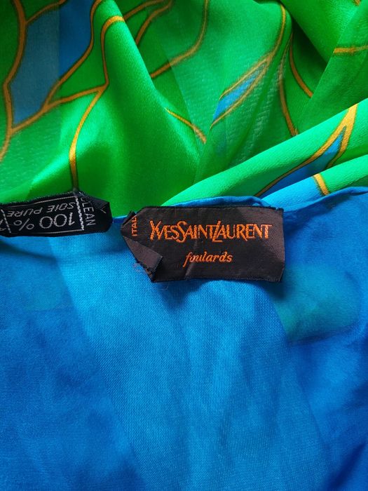 Вінтажна шовкова хустка, платок Yves Saint Laurent, оригінал