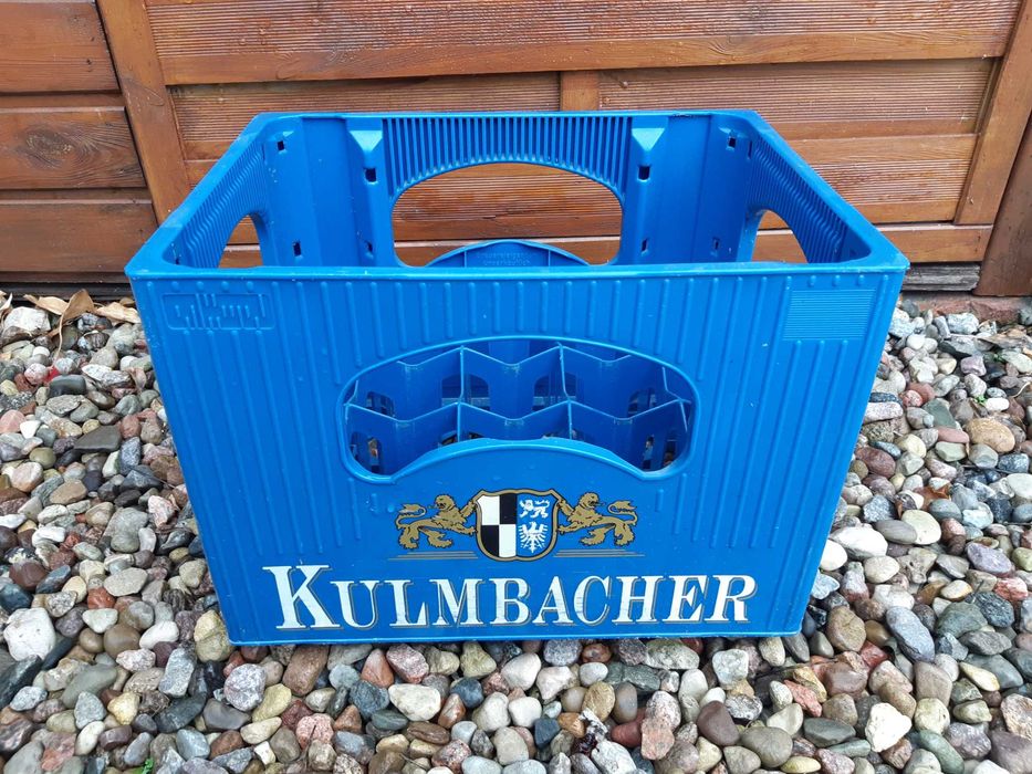 Skrzynka na piwo butelki Kulmbacher 20x0,5L Oryginalna Niebieska