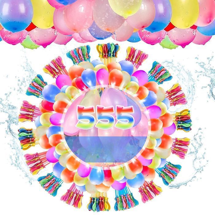 Balony na wodę 555 szt. - lateksowe samozamykające - 10-15 cm