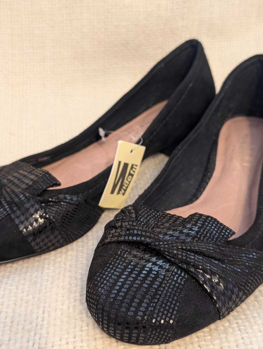 Czółenka skórzane damskie Next