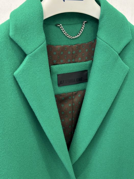 Пальто Katerina Kvit, зелений колір, класичний крій, розмір S