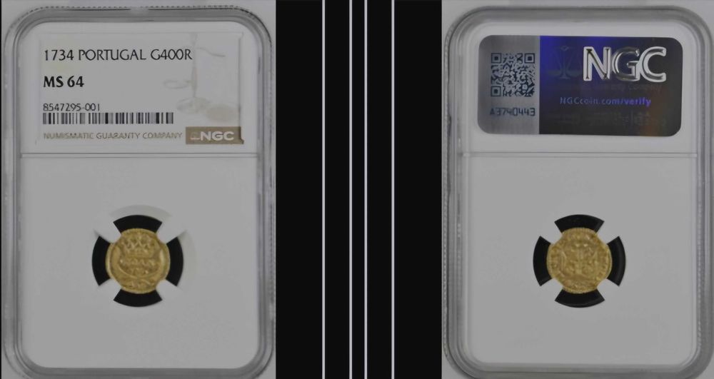 Moeda ouro D. João V- 480 réis ( MS64)