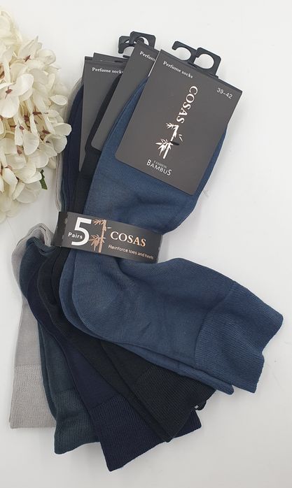 Bambusowe skarpetki męskie bambus miękkie 39-42 premium