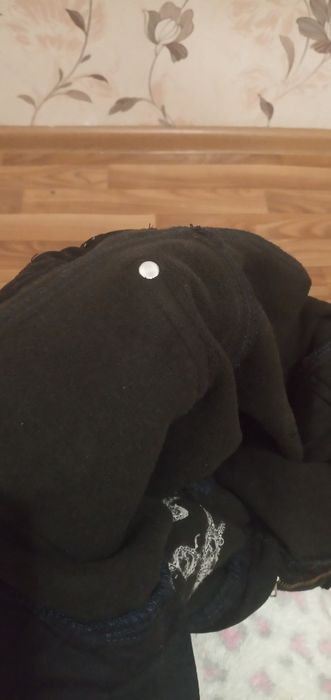 Теплі джинси чорного кольору