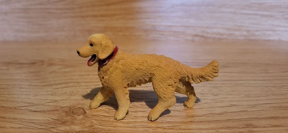 Figurine Animalière Schleich - Chien Golden Retriever (3 Chiots) - 2013, Occasion