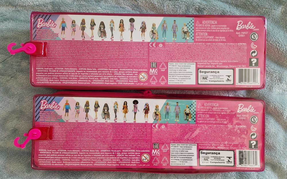Barbie lalki Fashionistas nr 140 i 144, 2 sztuki