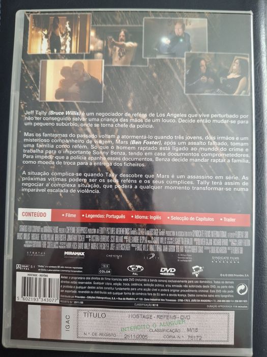 DVD Hostage. Reféns. *