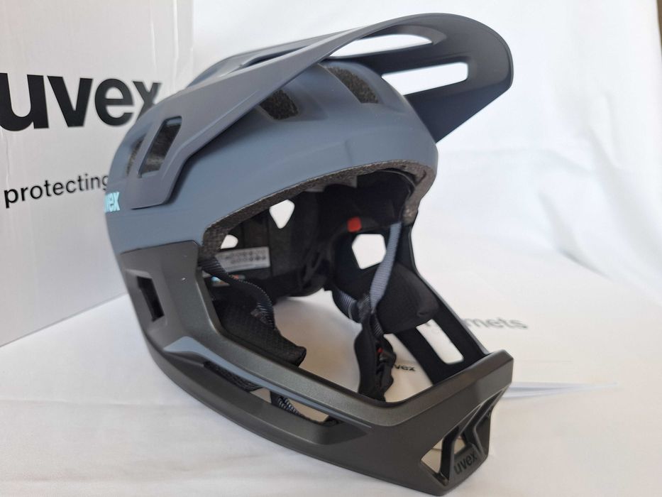 Kask rowerowy fullface Uvex React Jr Fullface Dusk Blue Matt S 52-56cm