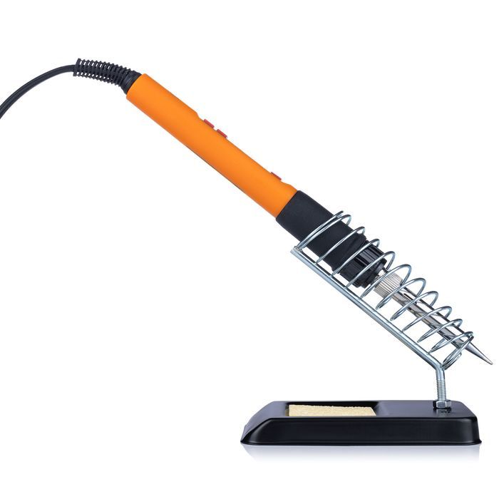 Uchwyt na Lutownicę Metalowy – 127,5 x 64 mm | Z Gąbką