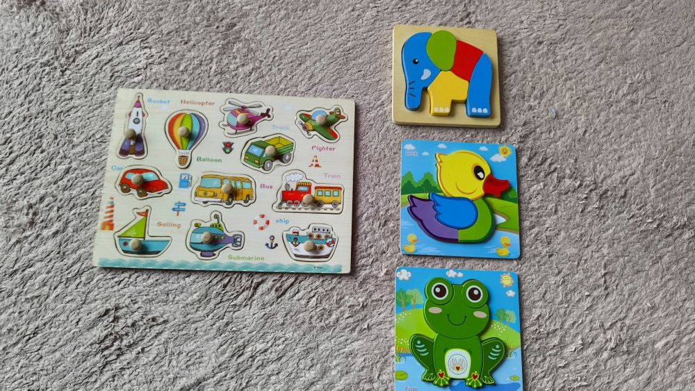 Vários conjuntos de jogos infantis