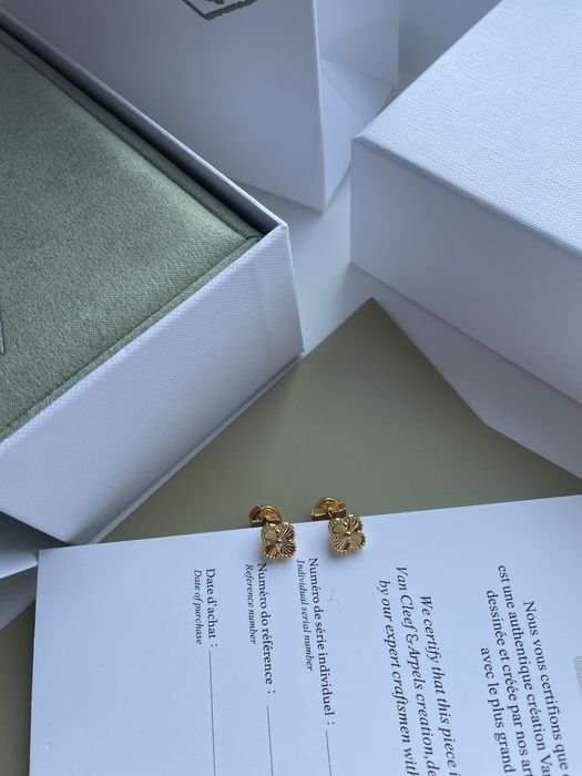 Сережки в стиле Van Cleef Ван Клиф винтажные