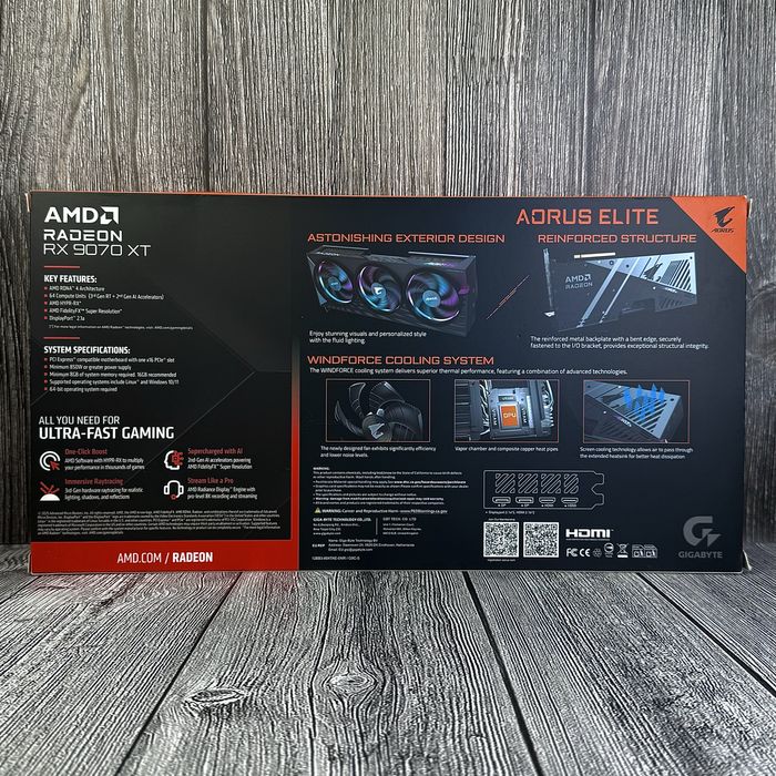 GIGABYTE AORUS Radeon RX 9070 XT Elite 16G 1 шт. NEW!