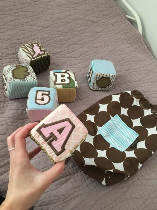 Klocki  miękkie Dwell studio  kostki  zabawka dla maluszka