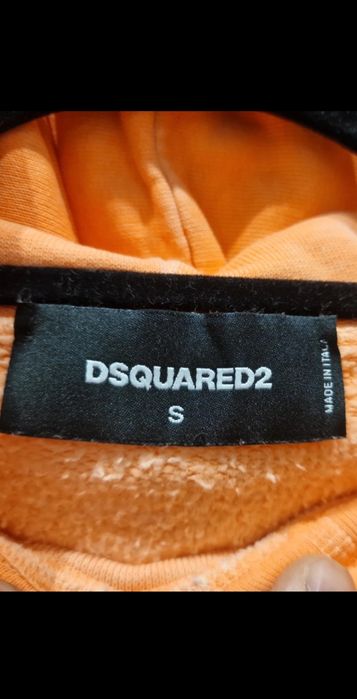 Dsquared2 pomarańczowa bluza z kapturem
