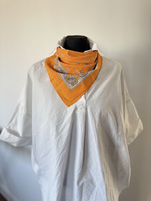 Bandana klasyczny wzor pomaranczowa bawelna