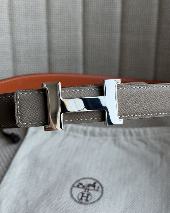 Ремень Constance style / Silver hardware / Grey Серый