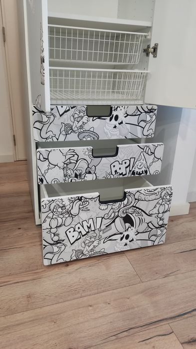 Roupeiro IKEA Infantil Decorado – Peça Única