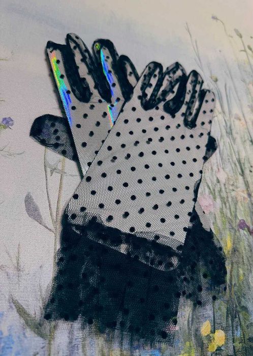 Eleganckie czarne rękawiczki