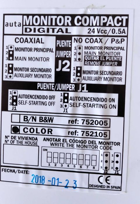Auta Video monitor a cores ref 752105