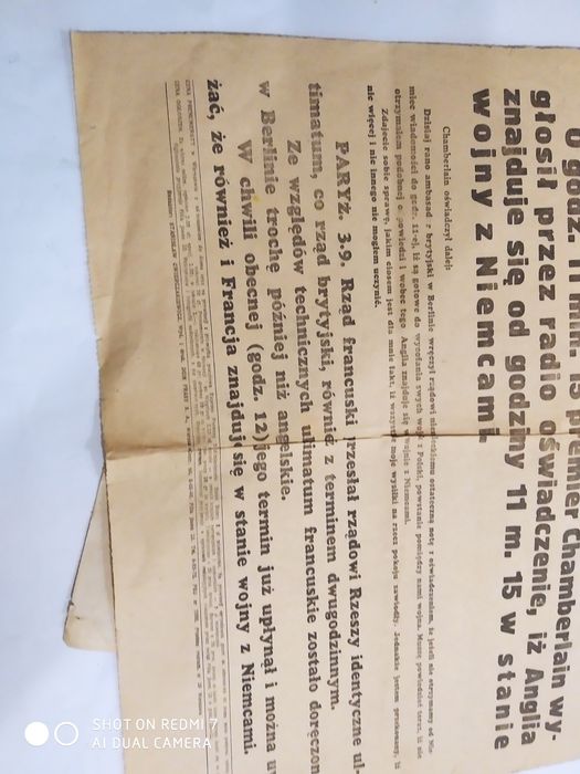 Dodatek nadzwyczajny do gazety 1939r