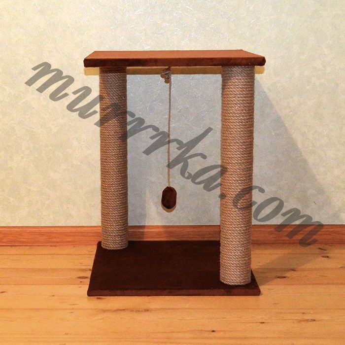 Продам кігтеточку-лежанку джут/бавовна /сизаль с двома стовбами