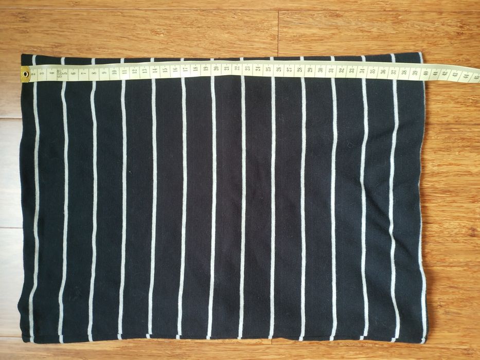 Komin na szyję szalik granatowy w białe paski