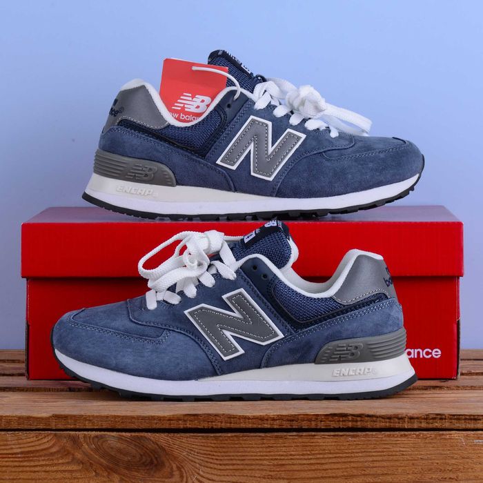 (2346) Кросівки New Balance 574 сині з сірою N (36-41)