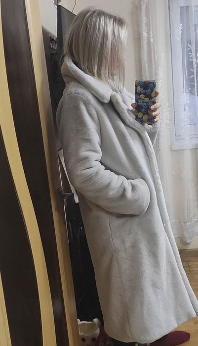 Шуба зі штучного кролика