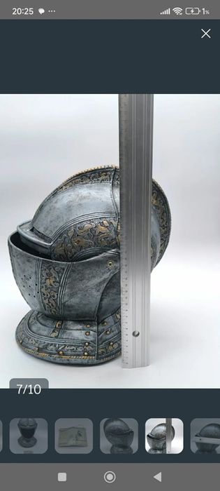 Elmo Medieval em Resina replica Seculo XVI