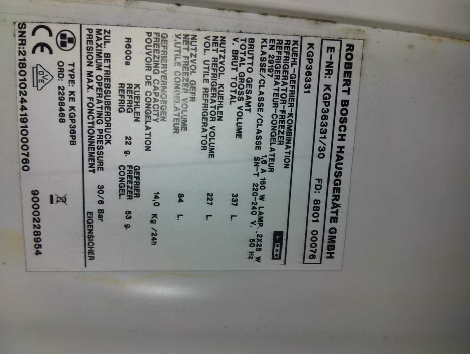 Frigorífico combinado Bosch