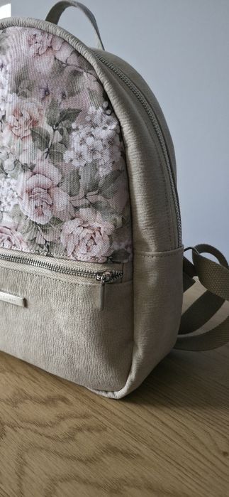 Plecak beżowy handmade