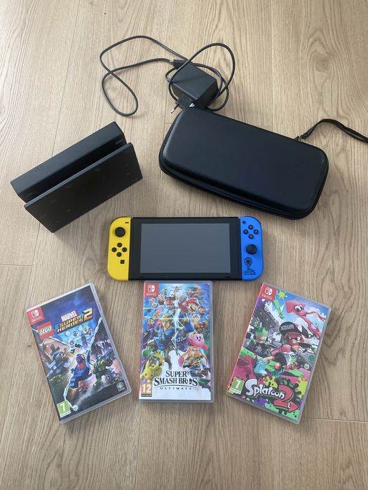 Nintendo Switch fortnite + 3 gry