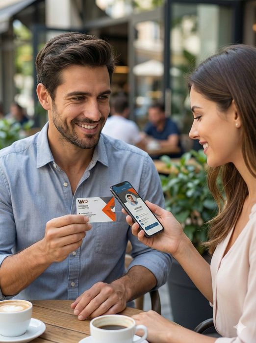 Cartão de Visita Digital NFC e QrCode em PVC + Perfil Online Ativo