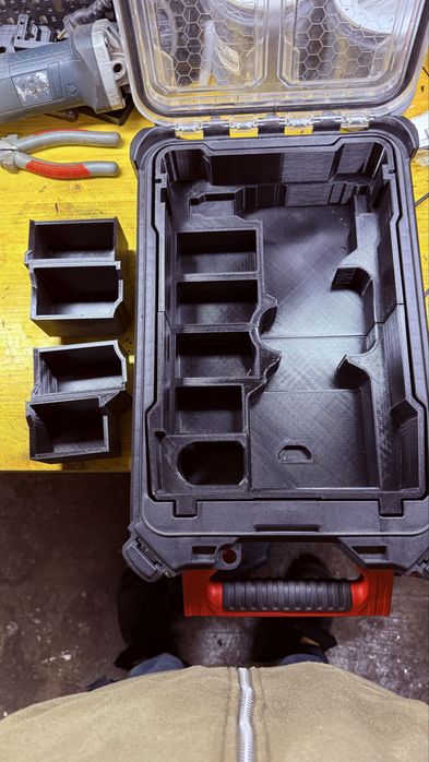 Molde para caixa milwaukee packout para m12 arebitadeira