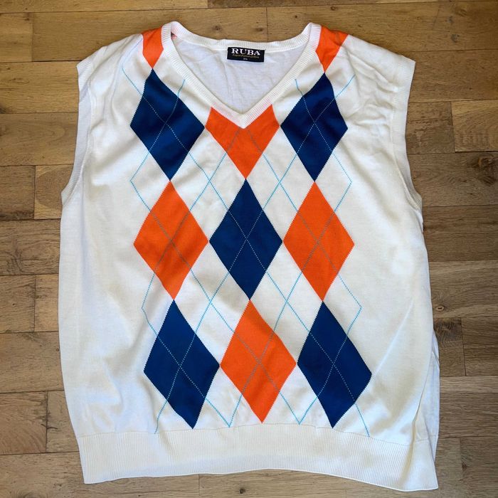 Ruba Męski Modny Pikowany Sweterek Kamizelka Kratka Rozm. 3xl