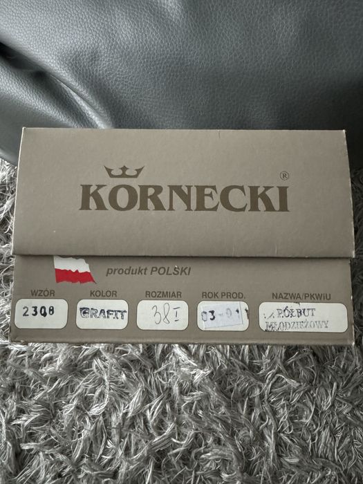 Czarne skórzane buty trekkingowe/ trapery