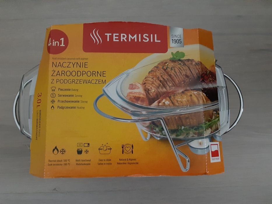 Naczynie żaroodporne Termisil z podgrzewaczem