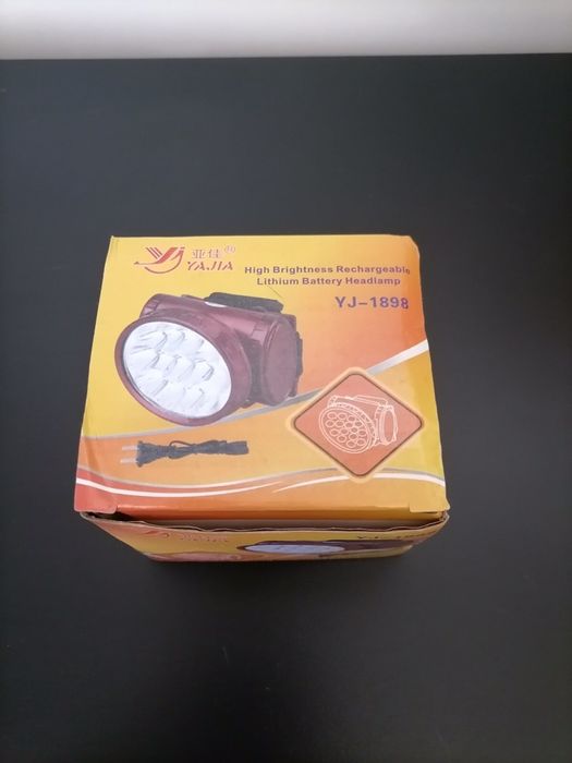 Фонарик налобный лед новый